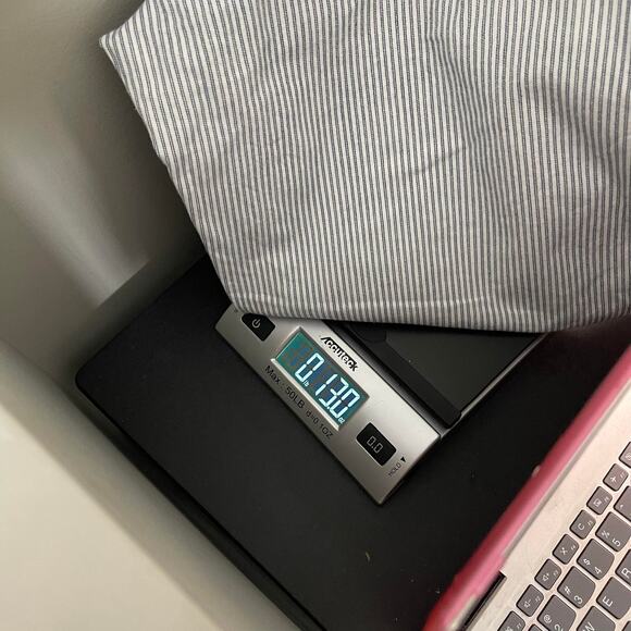 GAP chinos pants trousers women's 14 white blue seersucker look girlfriend - Picture 13 of 14